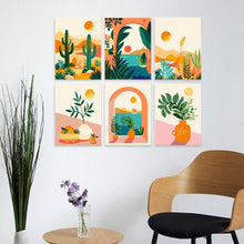 Load image into Gallery viewer, Mini Paint by Numbers Set 5.9"x7.9" (6 pieces) - Warm Sands