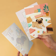 Load image into Gallery viewer, Mini Paint by Numbers Set 5.9"x7.9" (6 pieces) - Dogs at Home