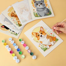 Load image into Gallery viewer, Mini Paint by Numbers Set 5.9"x7.9" (6 pieces) - Animal Portraits