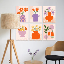 Load image into Gallery viewer, Mini Paint by Numbers Set 5.9"x7.9" (6 pieces) - Pattern and Petals