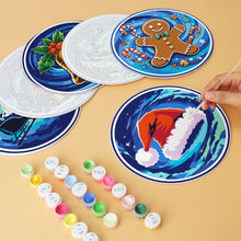 Load image into Gallery viewer, Mini Paint by Numbers Set - Discs Ø7.9" (6 pieces) - Winter Wonders