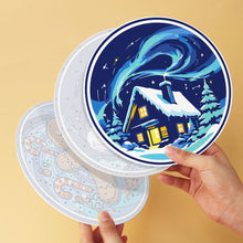 Load image into Gallery viewer, Mini Paint by Numbers Set - Discs Ø7.9" (6 pieces) - Winter Wonders