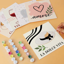 Load image into Gallery viewer, Mini Paint by Numbers Set 7.9"x7.9" (6 pieces) - La Vie en Rose