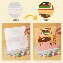 Load image into Gallery viewer, Mini Paint by Numbers Set 7.9"x7.9" (6 pieces) - Charming Rooms