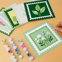 Load image into Gallery viewer, Mini Paint by Numbers Set 7.9"x7.9" (6 pieces) - Nature Stamp Collection