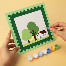Load image into Gallery viewer, Mini Paint by Numbers Set 7.9"x7.9" (6 pieces) - Nature Stamp Collection