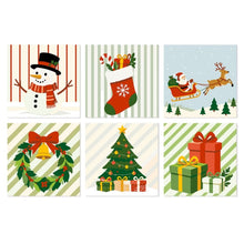 Load image into Gallery viewer, Mini Paint by Numbers Set 7.9"x7.9" (6 pieces) - Merry Traditions Figured'Art