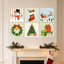 Load image into Gallery viewer, Mini Paint by Numbers Set 7.9"x7.9" (6 pieces) - Merry Traditions