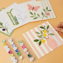 Load image into Gallery viewer, Mini Paint by Numbers Set 7.9"x7.9" (6 pieces) - Garden Whispers