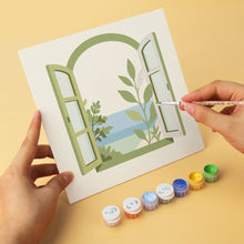 Load image into Gallery viewer, Mini Paint by Numbers Set 7.9"x7.9" (6 pieces) - Garden Whispers