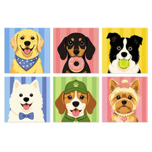 Load image into Gallery viewer, Mini Paint by Numbers Set 7.9"x7.9" (6 pieces) - Nice friends Figured'Art