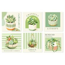 Load image into Gallery viewer, Mini Paint by Numbers Set 7.9"x7.9" (6 pieces) - Succulent Garden Figured'Art