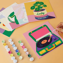 Load image into Gallery viewer, Mini Paint by Numbers Set 7.9"x7.9" (6 pieces) - Sixties Charm