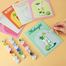 Load image into Gallery viewer, Mini Paint by Numbers Set 5.9"x7.9" (6 pieces) - Happy Hour Prints