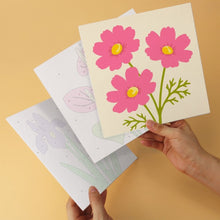 Load image into Gallery viewer, Mini Paint by Numbers Set 7.9"x7.9" (6 pieces) - Pastel Petals