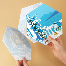 Load image into Gallery viewer, Mini Paint by Numbers Set - Hexagons (6 pieces) - Blue and White Escape