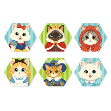 Load image into Gallery viewer, Mini Paint by Numbers Set - Hexagons (6 pieces) - Costume Cat Friends Figured'Art