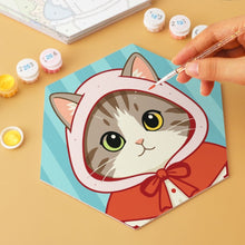 Load image into Gallery viewer, Mini Paint by Numbers Set - Hexagons (6 pieces) - Costume Cat Friends