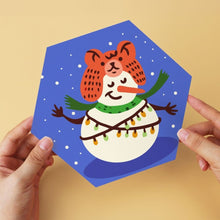 Load image into Gallery viewer, Mini Paint by Numbers Set - Hexagons (6 pieces) - Frosty Friends