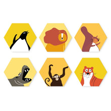 Load image into Gallery viewer, Mini Paint by Numbers Set - Hexagons (6 pieces) - Wildlife Shapes Figured'Art