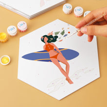 Load image into Gallery viewer, Mini Paint by Numbers Set - Hexagons (6 pieces) - Nature and Grace