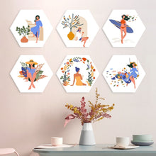 Load image into Gallery viewer, Mini Paint by Numbers Set - Hexagons (6 pieces) - Nature and Grace