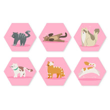 Load image into Gallery viewer, Mini Paint by Numbers Set - Hexagons (6 pieces) - Animals in Pink Figured'Art