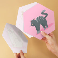 Load image into Gallery viewer, Mini Paint by Numbers Set - Hexagons (6 pieces) - Animals in Pink