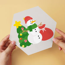 Load image into Gallery viewer, Mini Paint by Numbers Set - Hexagons (6 pieces) - Santa and Friends