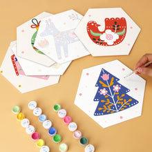 Load image into Gallery viewer, Mini Paint by Numbers Set - Hexagons (6 pieces) - Holiday Set