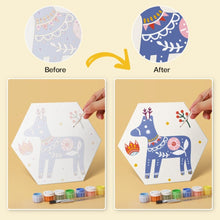 Load image into Gallery viewer, Mini Paint by Numbers Set - Hexagons (6 pieces) - Holiday Set