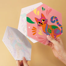 Load image into Gallery viewer, Mini Paint by Numbers Set - Hexagons (6 pieces) - Boho Animal Set