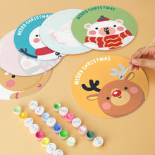 Load image into Gallery viewer, Mini Paint by Numbers Set - Discs Ø7.9" (6 pieces) - Festive Whimsy