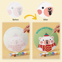 Load image into Gallery viewer, Mini Paint by Numbers Set - Discs Ø7.9" (6 pieces) - Festive Whimsy