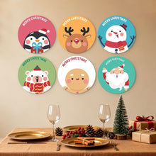 Load image into Gallery viewer, Mini Paint by Numbers Set - Discs Ø7.9" (6 pieces) - Festive Whimsy