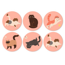 Load image into Gallery viewer, Mini Paint by Numbers Set - Discs Ø7.9" (6 pieces) - The Curious Cats Figured'Art
