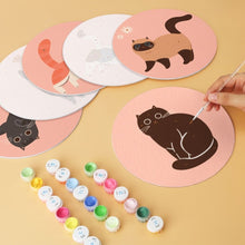 Load image into Gallery viewer, Mini Paint by Numbers Set - Discs Ø7.9" (6 pieces) - The Curious Cats