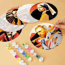 Load image into Gallery viewer, Mini Paint by Numbers Set - Discs Ø7.9" (6 pieces) - Artistic Icons
