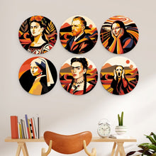 Load image into Gallery viewer, Mini Paint by Numbers Set - Discs Ø7.9" (6 pieces) - Artistic Icons