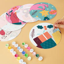 Load image into Gallery viewer, Mini Paint by Numbers Set - Discs Ø7.9" (6 pieces) - Merry Little Wonders
