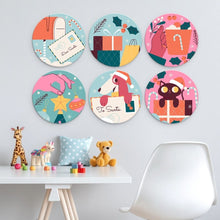 Load image into Gallery viewer, Mini Paint by Numbers Set - Discs Ø7.9" (6 pieces) - Merry Little Wonders