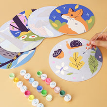 Load image into Gallery viewer, Mini Paint by Numbers Set - Discs Ø7.9" (6 pieces) - Whispers of the Wild