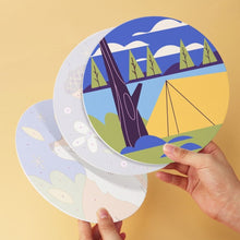 Load image into Gallery viewer, Mini Paint by Numbers Set - Discs Ø7.9" (6 pieces) - Whispers of the Wild
