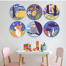 Load image into Gallery viewer, Mini Paint by Numbers Set - Discs Ø7.9" (6 pieces) - Whispers of the Wild