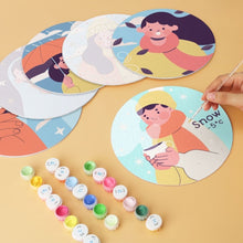 Load image into Gallery viewer, Mini Paint by Numbers Set - Discs Ø7.9" (6 pieces) - Little Moments