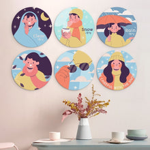Load image into Gallery viewer, Mini Paint by Numbers Set - Discs Ø7.9" (6 pieces) - Little Moments