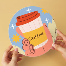 Load image into Gallery viewer, Mini Paint by Numbers Set - Discs Ø7.9" (6 pieces) - Warm Coffee Stories