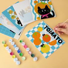 Load image into Gallery viewer, Mini Paint by Numbers Set 5.9"x7.9" (6 pieces) - Cat-o-mato Kitchen