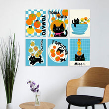 Load image into Gallery viewer, Mini Paint by Numbers Set 5.9"x7.9" (6 pieces) - Cat-o-mato Kitchen