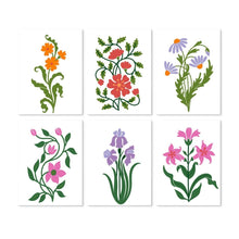 Load image into Gallery viewer, Mini Paint by Numbers Set 5.9"x7.9" (6 pieces) - Wildflower Illustrations Figured'Art